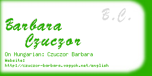 barbara czuczor business card